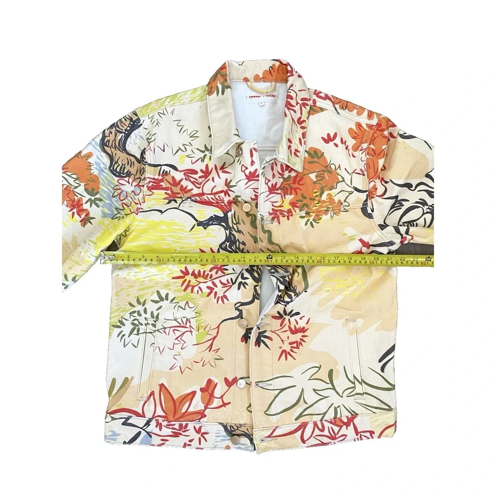 Lewser YITAI LA Sean Lew Printed Shangri Jean‎ Pants Jacket Set L Streetwear Art